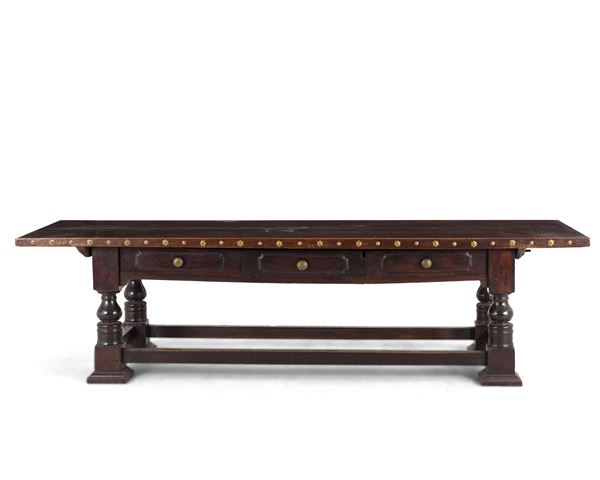 Grande tavolo a rocchetto. Bologna, XVII secolo