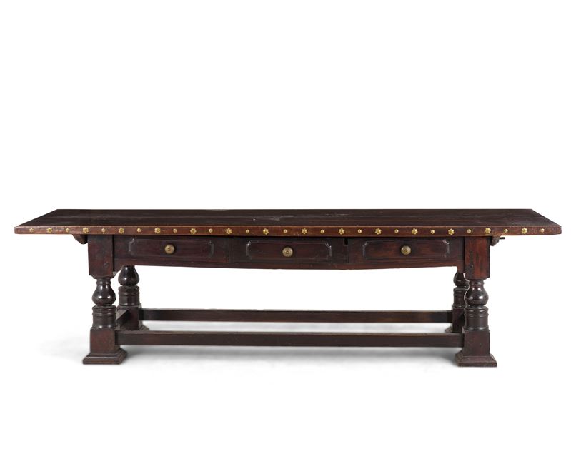 Grande tavolo a rocchetto. Bologna, XVII secolo  - Auction Italian Residences - Cambi Casa d'Aste