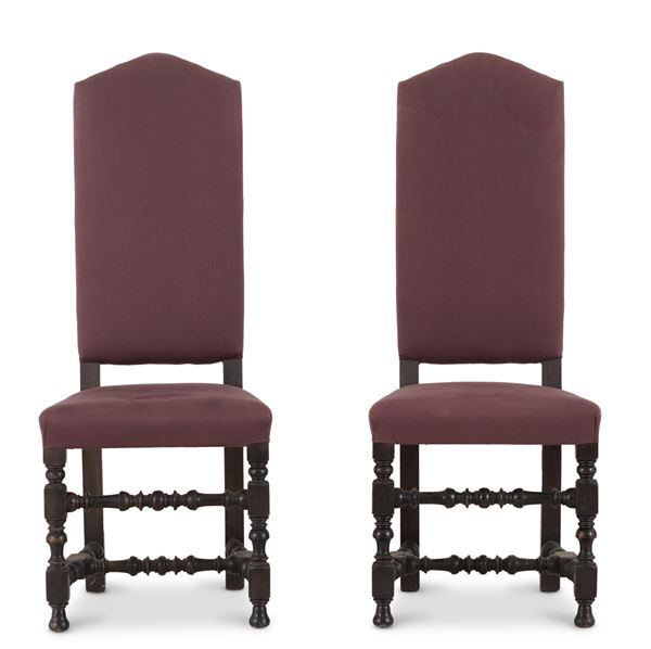 Coppia di sedie a rocchetto, XIX-XX secolo