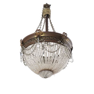 Piccolo Lampadario in Metallo e Vetro