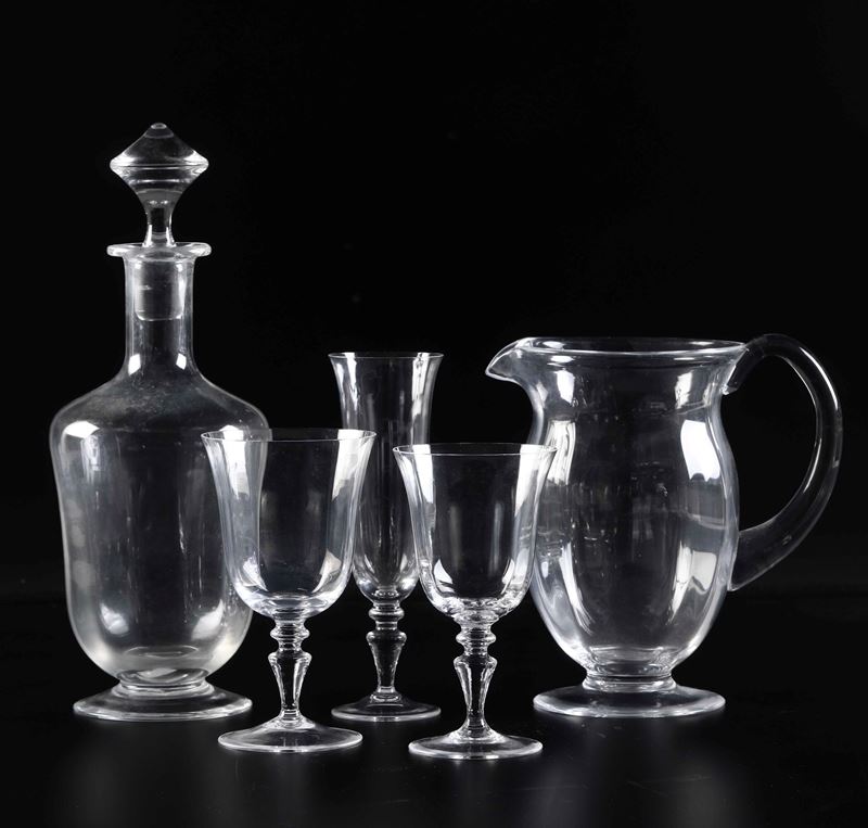 Servizio di calici, XX secolo.  - Auction Tableware and Decor - Cambi Casa d'Aste