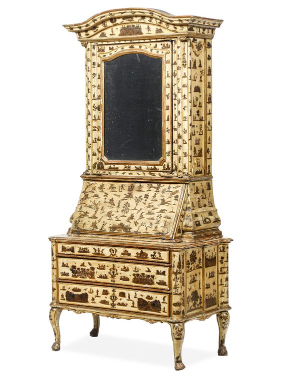 Trumeau decorato ad arte povera. Piemonte, seconda metà XVIII secolo