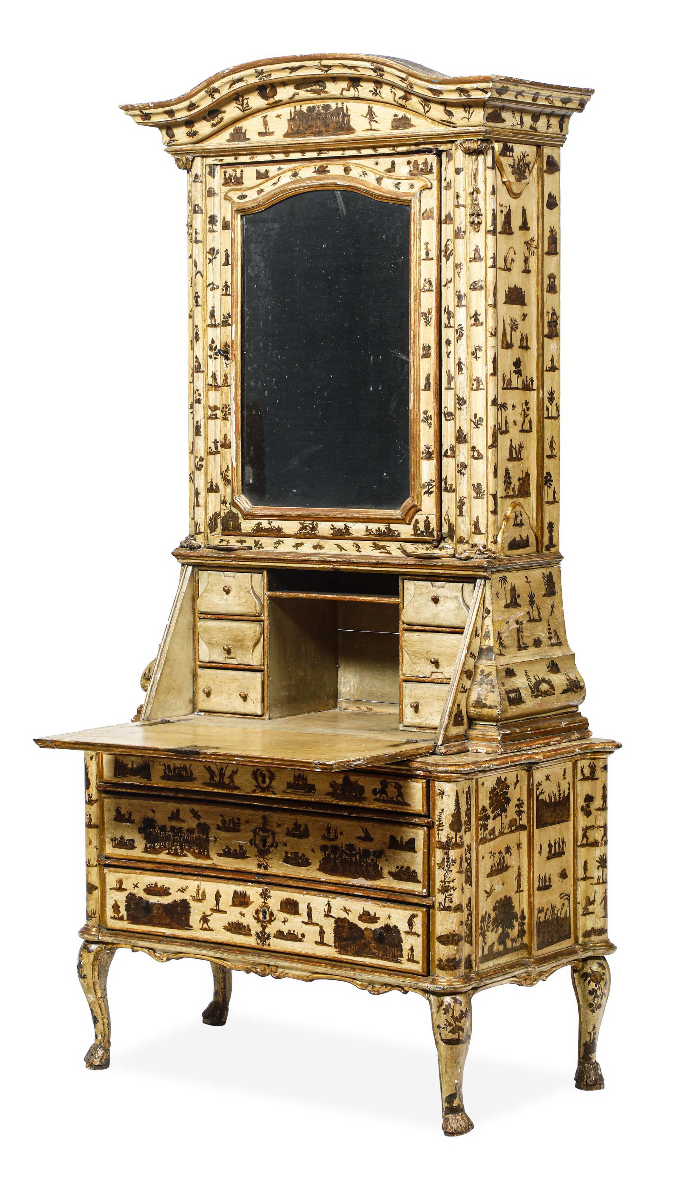 Trumeau Decorato Ad Arte Povera. Piemonte, Seconda Metà XVIII Secolo