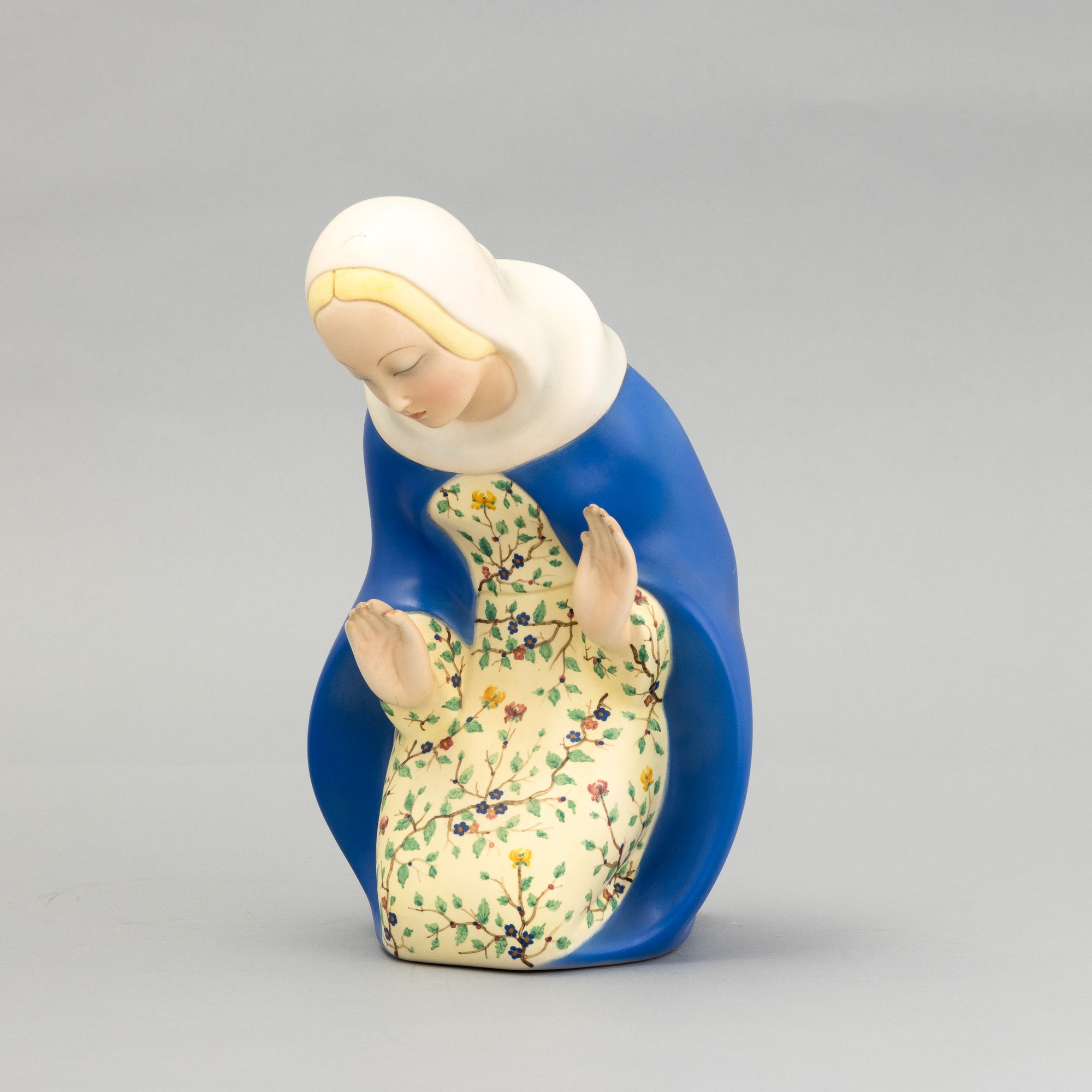 Paola Bologna - Figura di Madonna in preghiera (Lenci, Torino, ca. 1936) in terraglia a colaggio