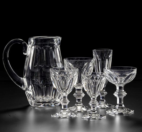 Servizio di calici "Harcourt 1841” Francia, Manifattura Baccarat, XX secolo 