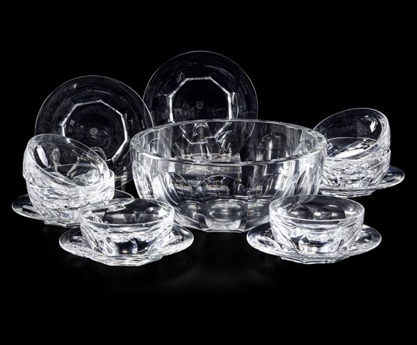 Servizio da macedonia "Harcourt” Francia, Manifattura Baccarat, XX secolo 