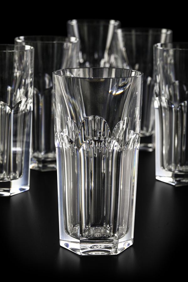 Dodici tumbler “Harcourt 1841” Francia, Manifattura Baccarat, XX secolo 