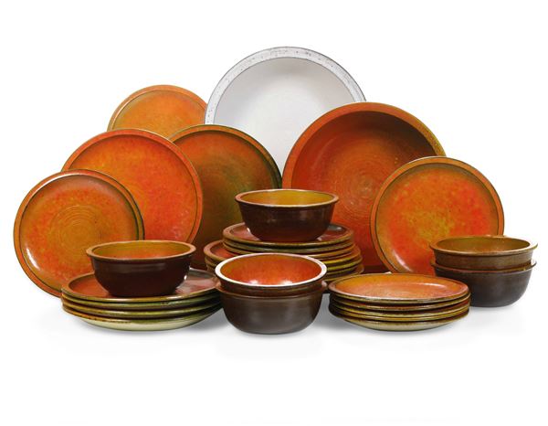 Servizio da macedonia e dessert. Nove, Alessio Tasca, seconda metà del XX secolo.