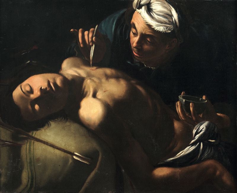 Francesco Cairo : San Sebastiano curato da Sant'Irene  - olio su tela - Auction Old Masters Paintings - I - Cambi Casa d'Aste