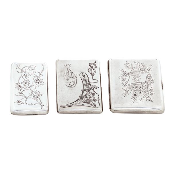 Russia, XIX-XX secolo Tre portasigarette