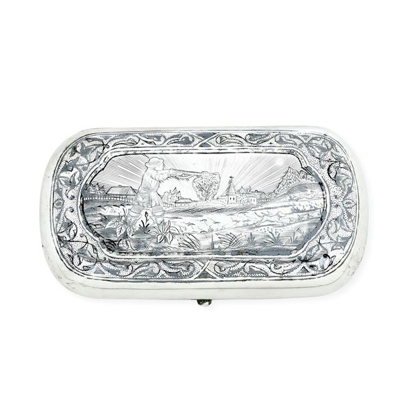 Mosca, Russia, seconda metà del XIX secolo, marchio dell'assaggiatore Victor Savinkov (1855-1888) Portasigarette