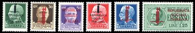 Soprastampati, Tiratura di Genova, Serie Completa con Espressi (491/495, E21), 1944