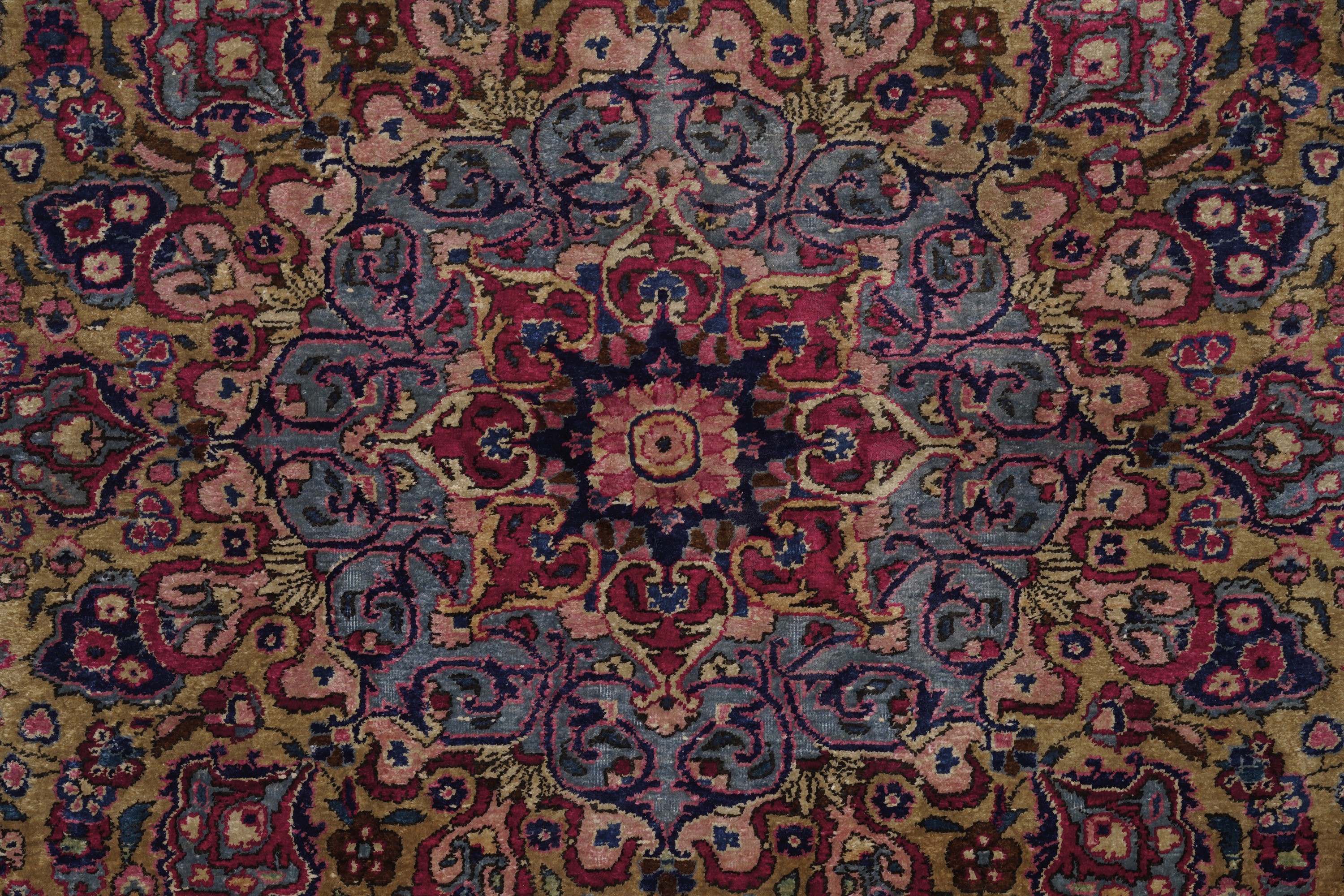 Tappeto Kashan in Seta, Persia Fine XIX Inizio XX Secolo