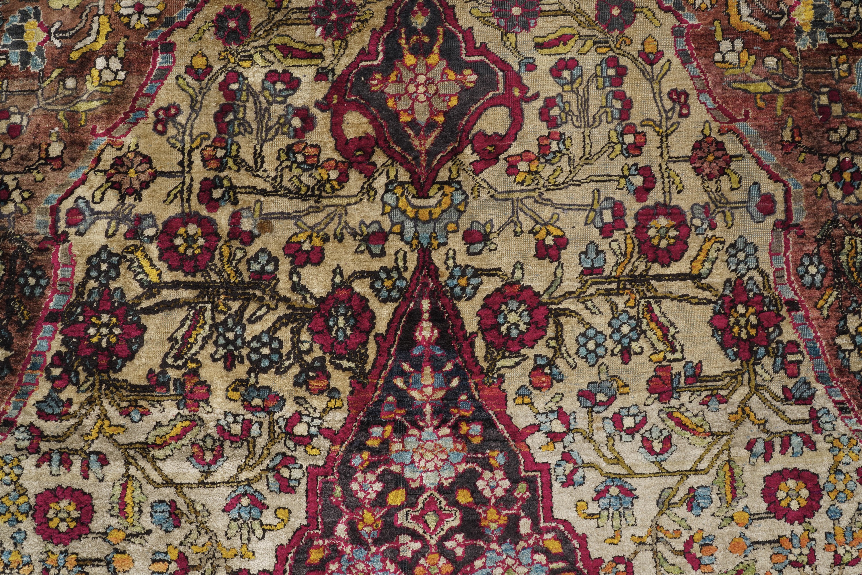 Tappeto Kashan in Seta Fine XIX Inizio XX Secolo