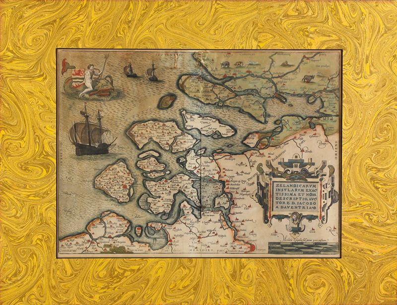 Carta geografica della Zelandia  - Asta Stampe Antiche e Moderne - Cambi Casa d'Aste