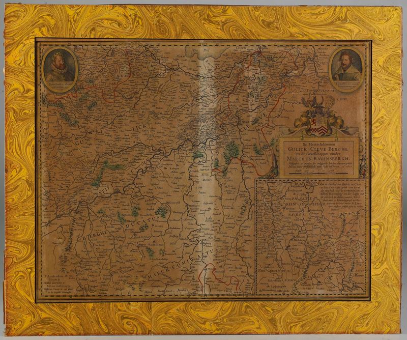 Carta geografica della Marca di Ravensberg  - Auction Old and Modern Prints - Cambi Casa d'Aste