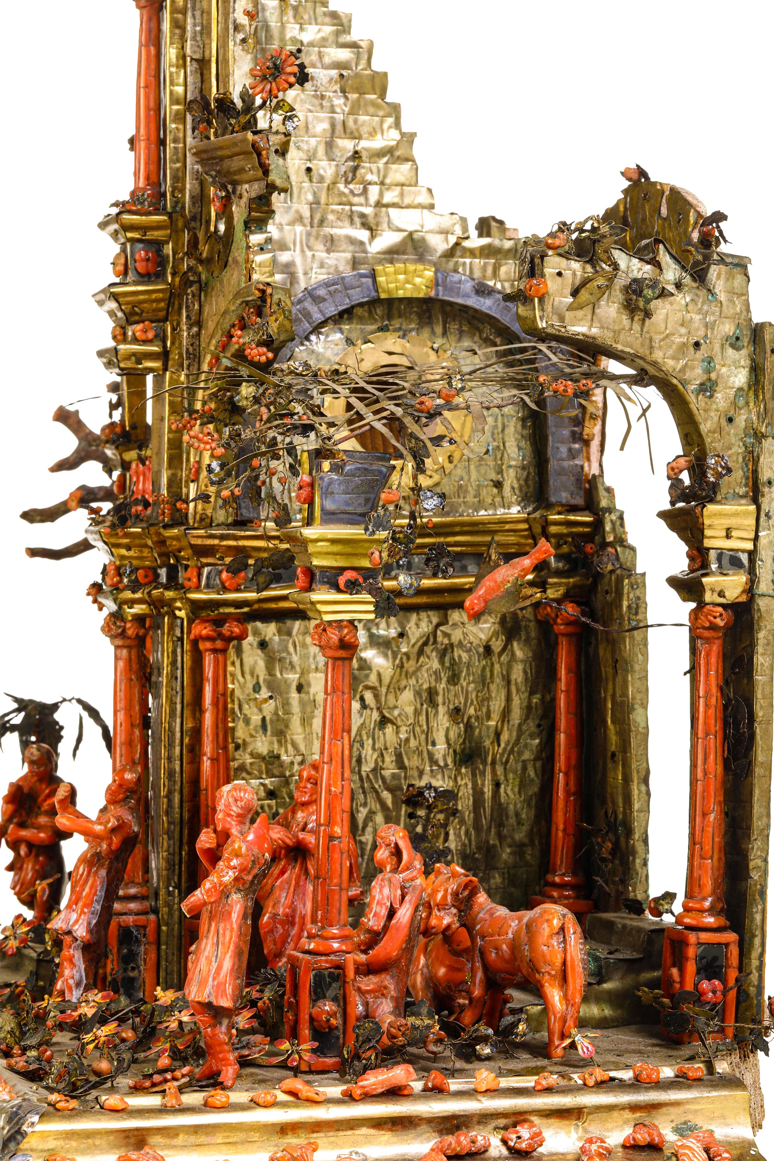 Arte Trapanese del XVIII Secoloetichetta Cartacea "collezione Bulgari, Roma" Raro ed Importante P...