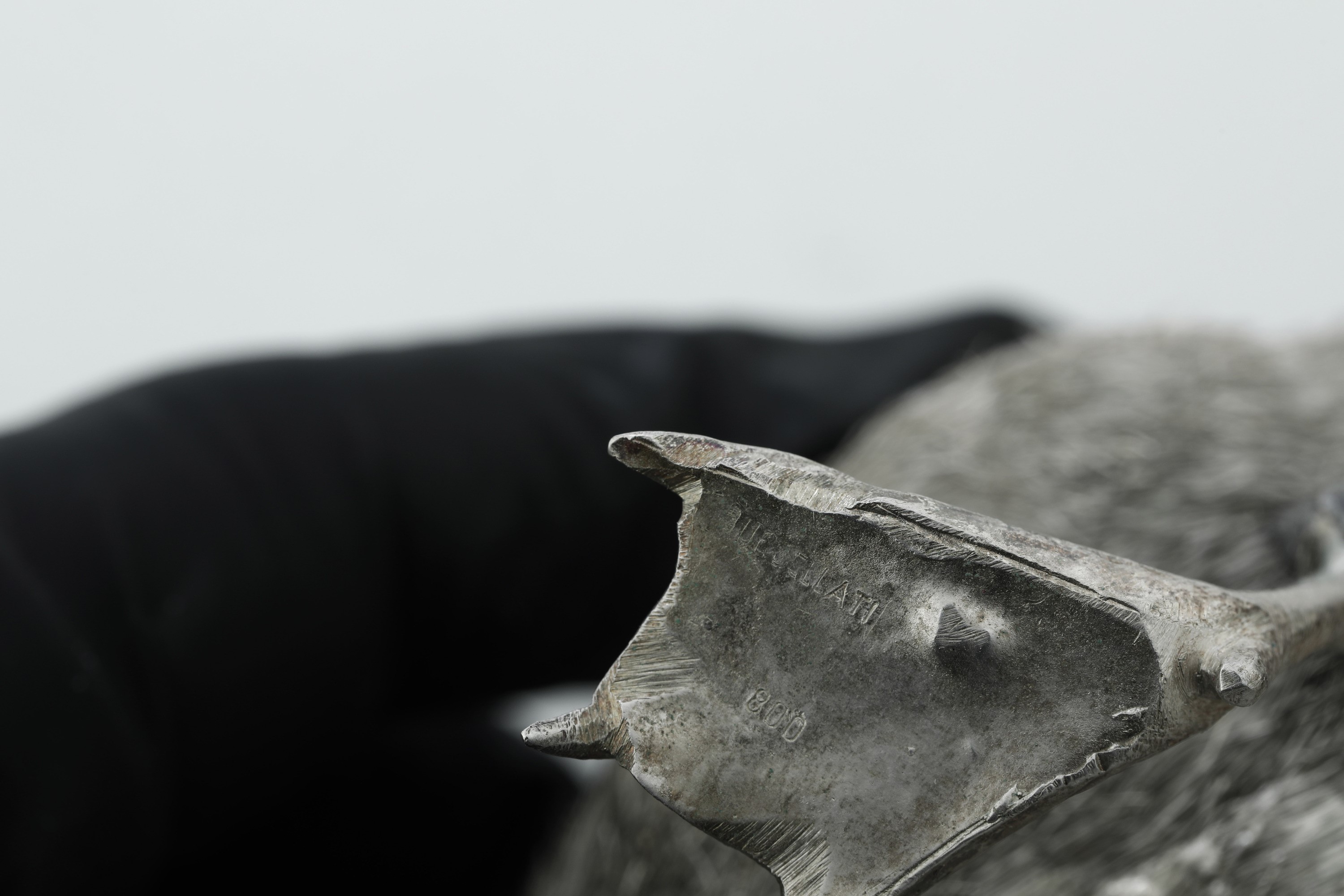 Manifattura Artistica Italiana del XX Secolo Gruppo di Sei Animali in Filo D'argento