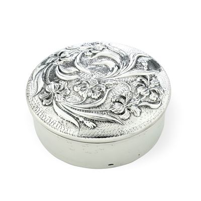 Argenteria Artistica Italiana, Cassetti, Firenze, XX-XXI Secolo Scatola con Decorazione Floreale