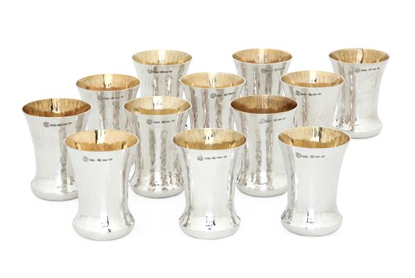 Dodici bicchieri. Argenteria artistica fiorentina del XX-XXI secolo, argentiere Brandimarte.