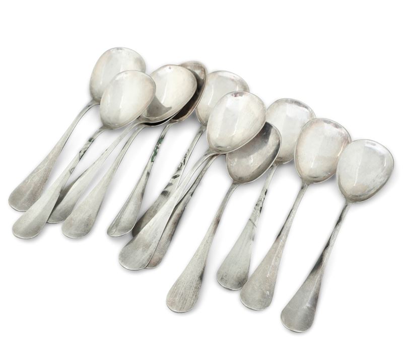 Dodici palette da gelato, Italia, XX secolo  - Asta Argenti - Cambi Casa d'Aste