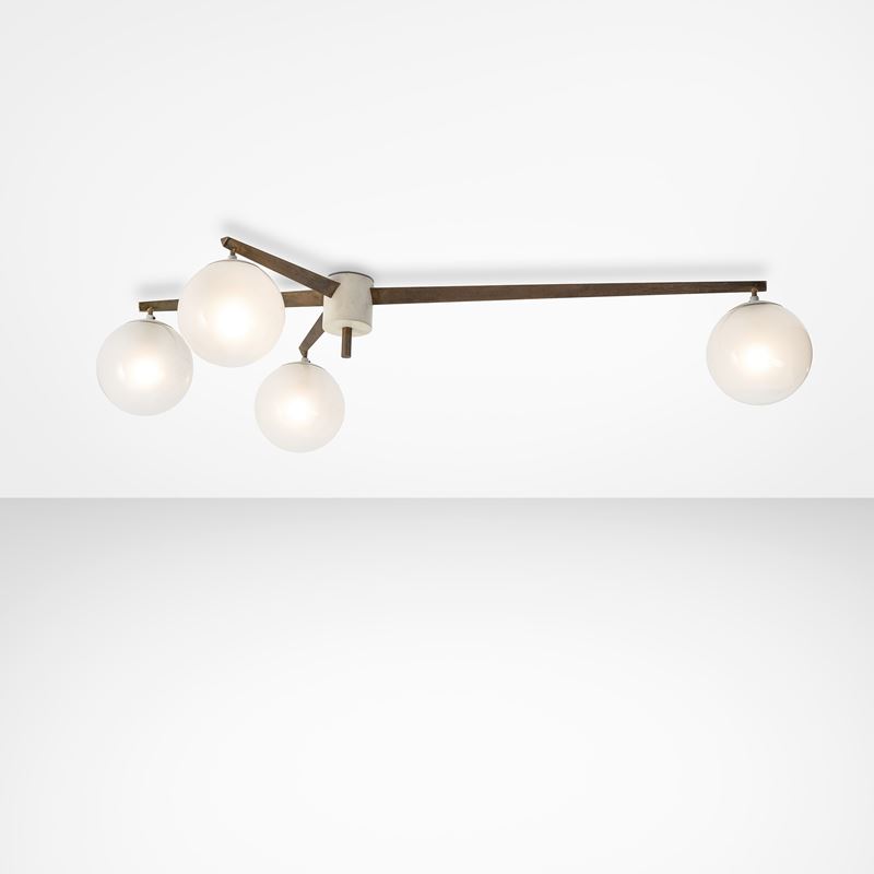 Angelo Lelii : Lampada a plafone mod. Stella a 4  - Asta Fine Design - Cambi Casa d'Aste