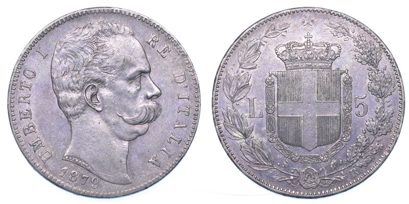 REGNO D’ITALIA. UMBERTO I DI SAVOIA, 1878-1900. 5 Lire 1879.  - Asta Numismatica - I - Cambi Casa d'Aste