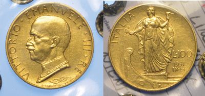 Regno D'italia. Vittorio Emanuele III di Savoia, 1900-1946. 100 Lire 1931/a. IX. Italia su Prora.