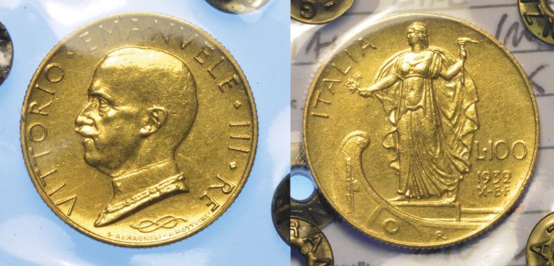 REGNO D'ITALIA. VITTORIO EMANUELE III DI SAVOIA, 1900-1946. 100 lire 1932/A. X. Italia su prora.  - Asta Numismatica - I - Cambi Casa d'Aste