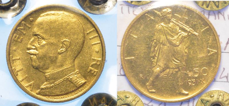 REGNO D'ITALIA. VITTORIO EMANUELE III DI SAVOIA, 1900-1946. 50 lire 1931/A. X. Littore.  - Auction Numismatics - I - Cambi Casa d'Aste