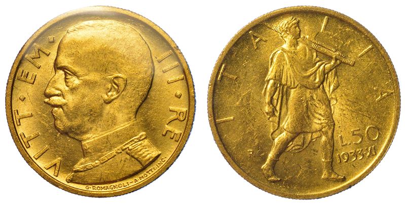 REGNO D'ITALIA. VITTORIO EMANUELE III DI SAVOIA, 1900-1946. 50 Lire 1933/A. XI. Littore.  - Asta Numismatica - I - Cambi Casa d'Aste