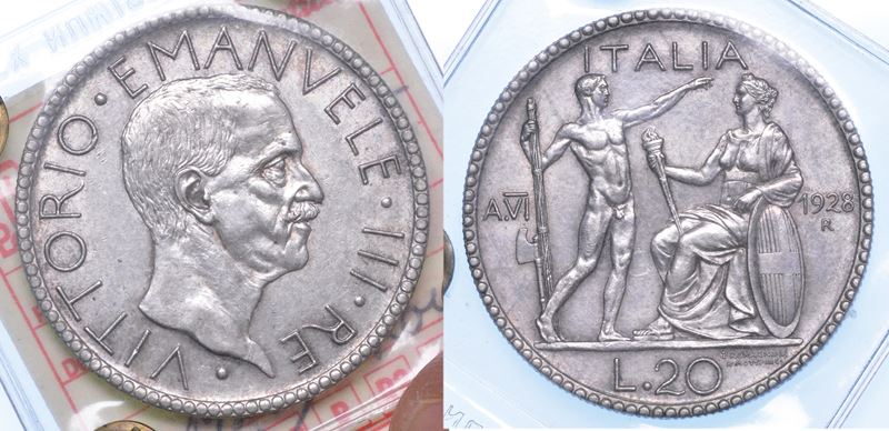 REGNO D'ITALIA. VITTORIO EMANUELE III DI SAVOIA, 1900-1946. 20 Lire 1928/VI. Littore.  - Asta Numismatica - I - Cambi Casa d'Aste
