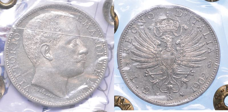 REGNO D'ITALIA. VITTORIO EMANUELE III DI SAVOIA, 1900-1946. 2 Lire 1902. Aquila Sabauda.  - Auction Numismatics - I - Cambi Casa d'Aste