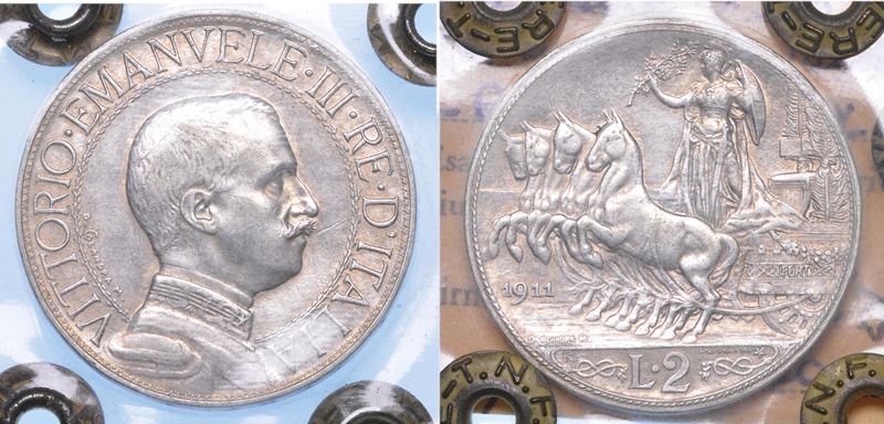 REGNO D'ITALIA. VITTORIO EMANUELE III DI SAVOIA, 1900-1946. 2 Lire 1911. Quadriga veloce.  - Asta Numismatica - I - Cambi Casa d'Aste