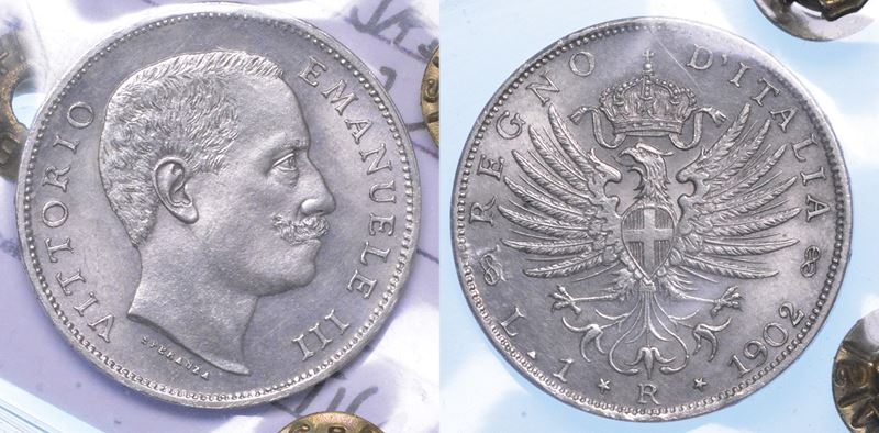 REGNO D'ITALIA. VITTORIO EMANUELE III DI SAVOIA, 1900-1946. Lira 1902. Aquila Sabauda.  - Asta Numismatica - I - Cambi Casa d'Aste