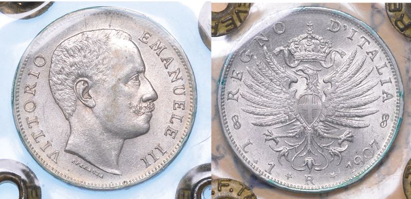 REGNO D'ITALIA. VITTORIO EMANUELE III DI SAVOIA, 1900-1946. Lira 1907. Aquila Sabauda.  - Asta Numismatica - I - Cambi Casa d'Aste