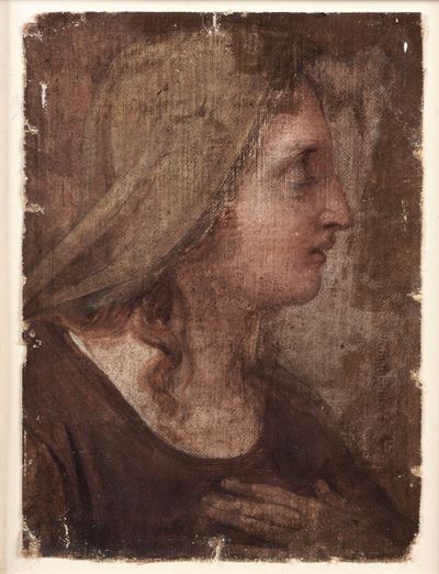 Scuola Neoclassica del XIX Secolo Ritratto di Giovane Donna di Profilo