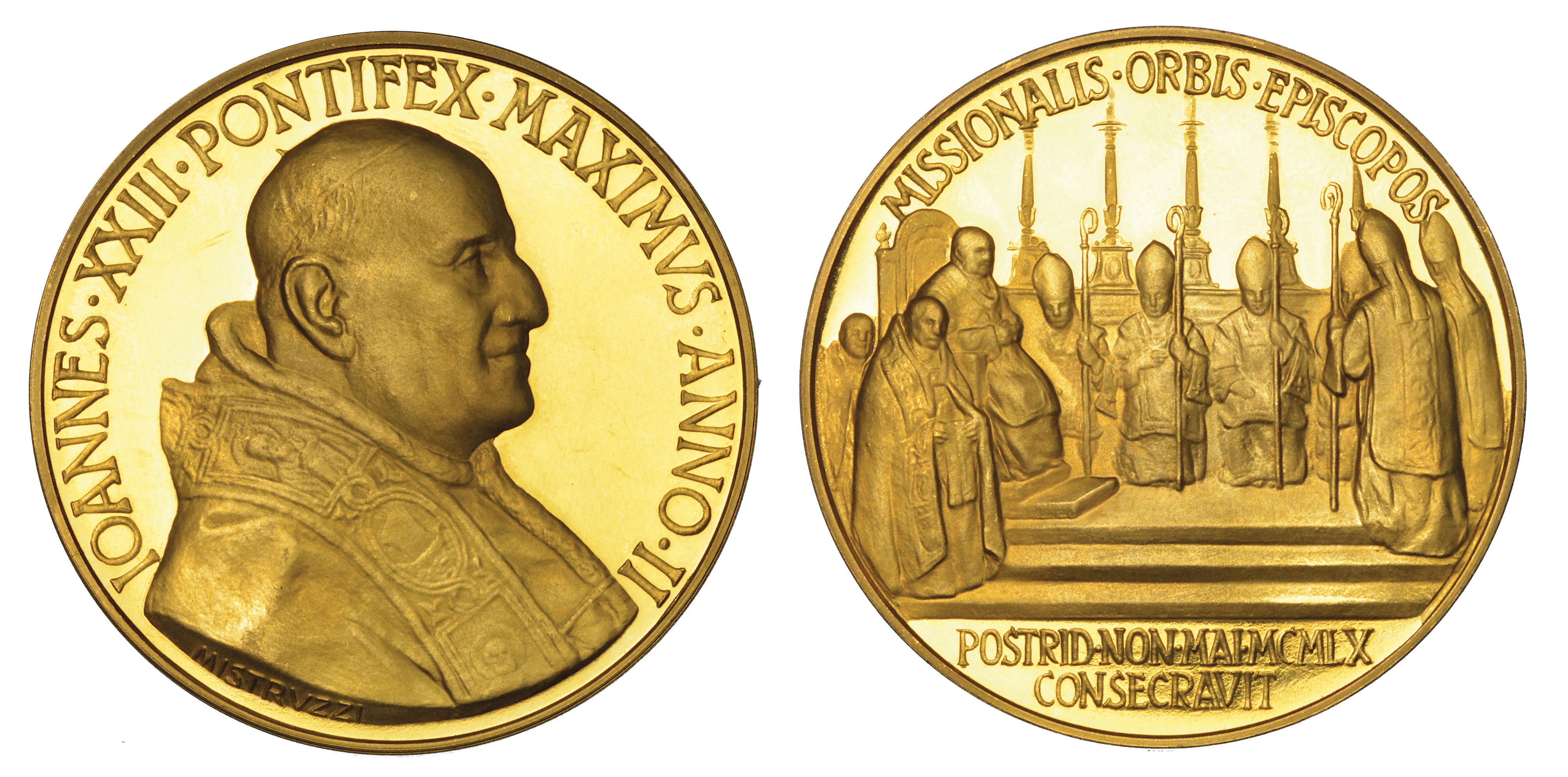 Vaticano. Giovanni XXIII (angelo Giuseppe Roncalli), 1958-1963. Lotto di Cinque Medaglie in Oro.