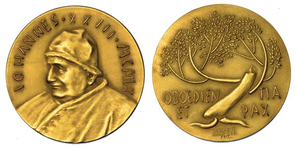 VATICANO. GIOVANNI XXIII (Angelo Giuseppe Roncalli), 1958-1963. Medaglia straordinaria in oro 1960. Olimpiadi di Roma.
