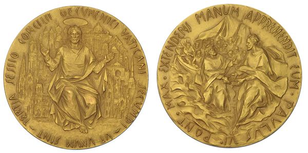 VATICANO. PAOLO VI (Giovanni Battista Montini), 1963-1978. Medaglia straordinaria in oro 1964. Apertura della III sessione del Concilio Ecumenico Vaticano II.