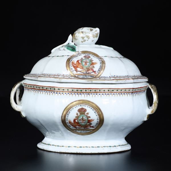 Zuppierina porcellana, compagnia delle Indie, stemma di Città del Messico, XVIII secolo