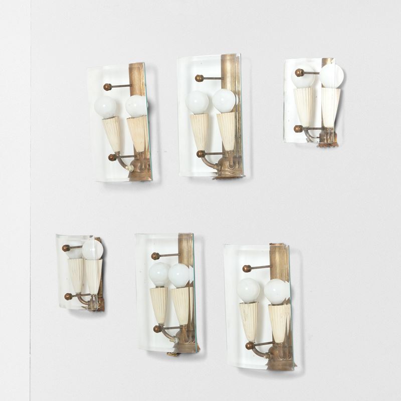 Set di sei lampade a parete  - Auction Design Lab - Cambi Casa d'Aste