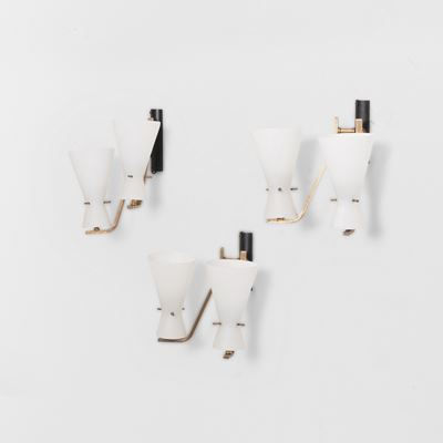 Set di Tre Lampade a Parete