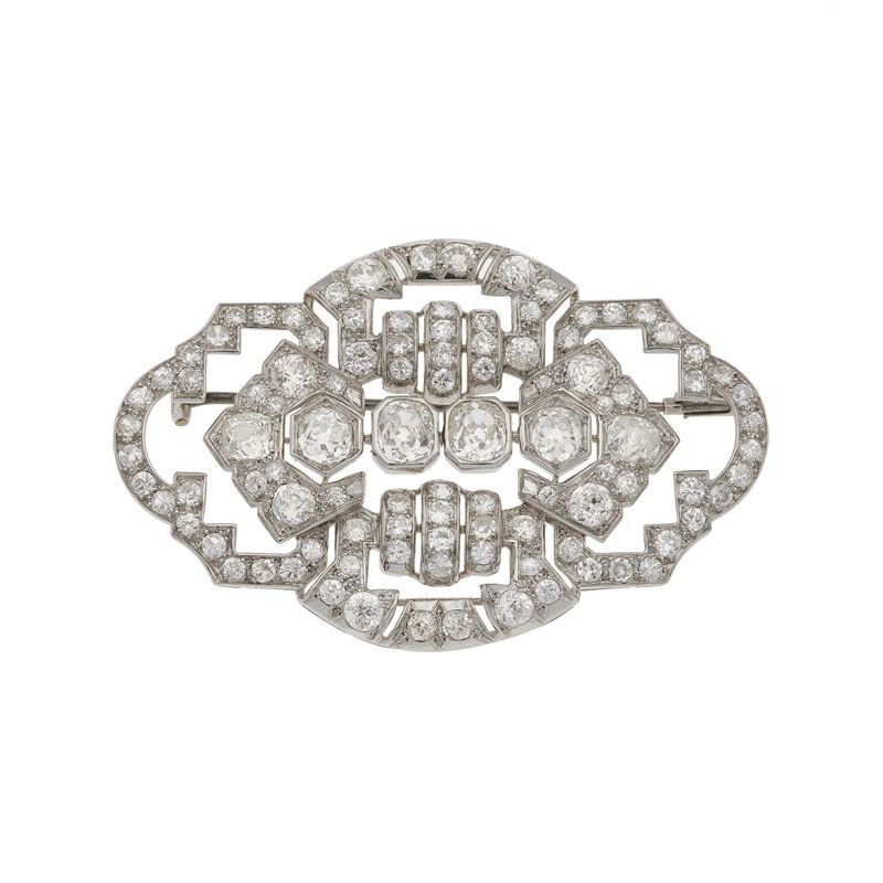 Old-cut diamond and gold brooch  - Auction Fine Jewellery - Cambi Casa d'Aste