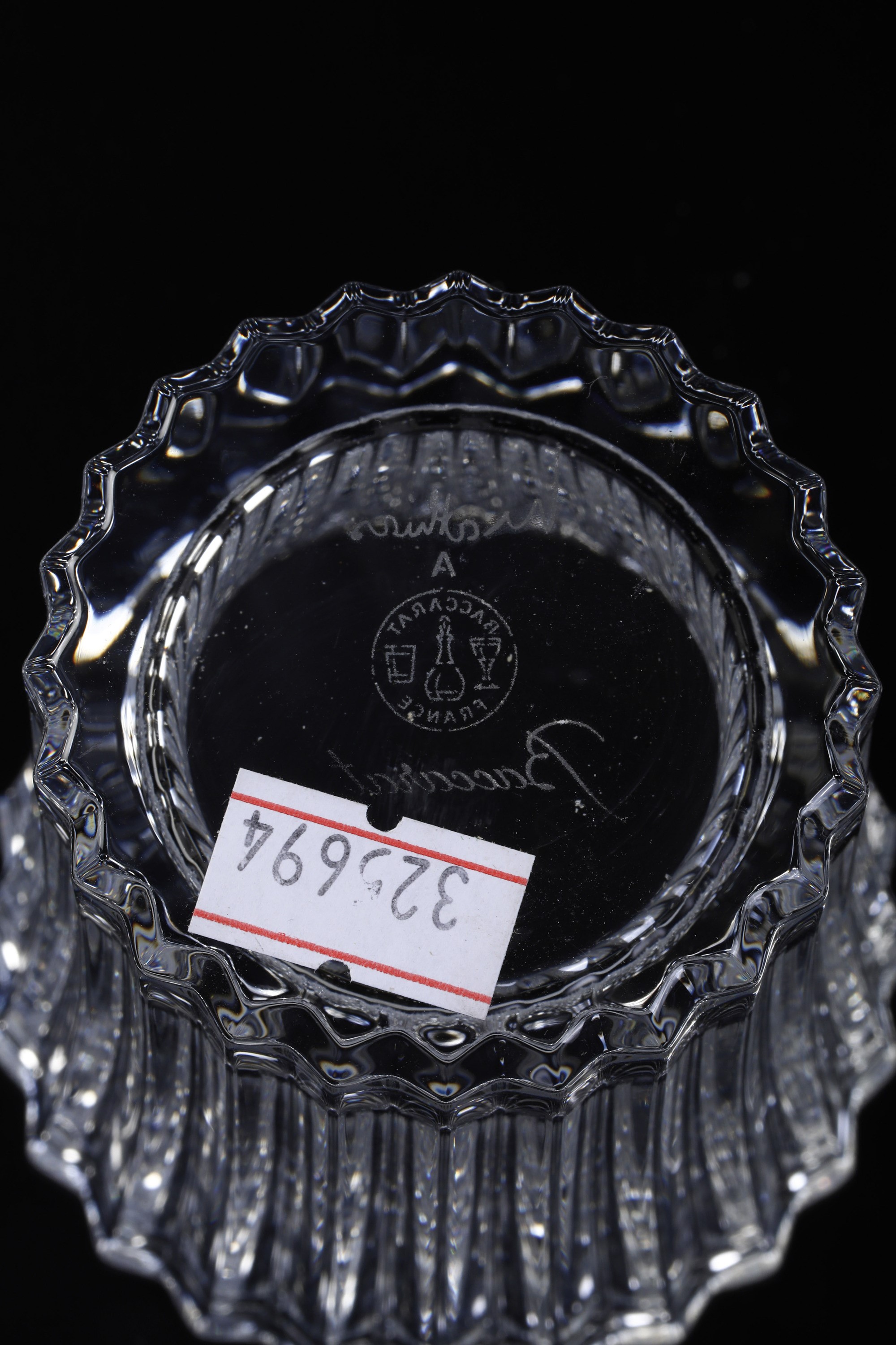 Mathias, Zuccheriera “Mille Nuits”, cristallo, Francia, Manifattura Baccarat, XX secolo
