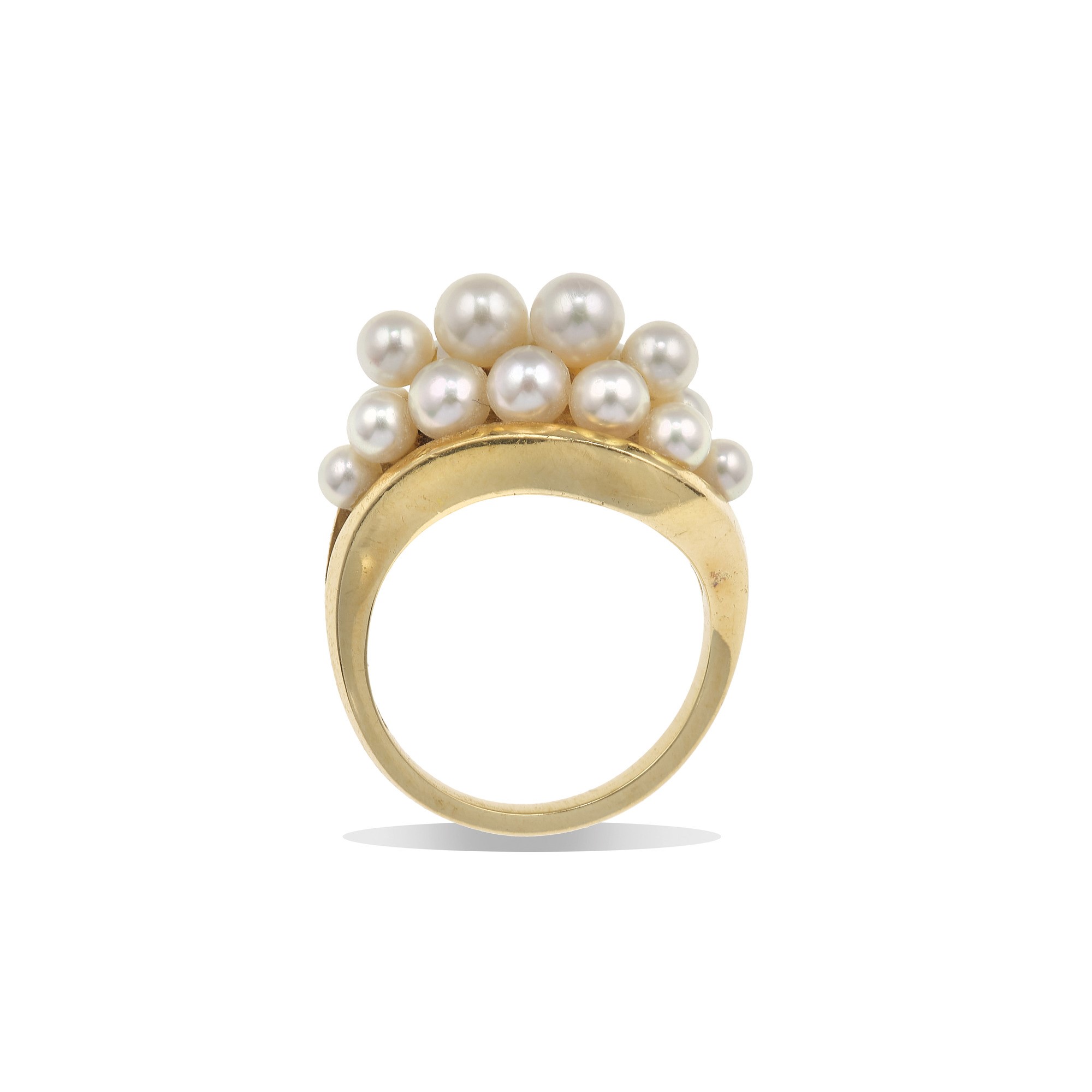 Mikimoto. Anello con Perle Coltivate