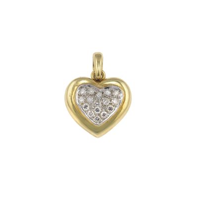 Pendente "cuore" con Pavè di Diamanti