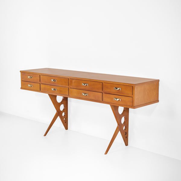 Rara consolle a otto cassetti.