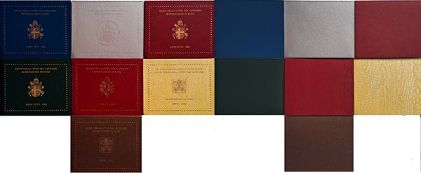 Vaticano 2002 - 2011 - 7 divisionali Euro FdC.
