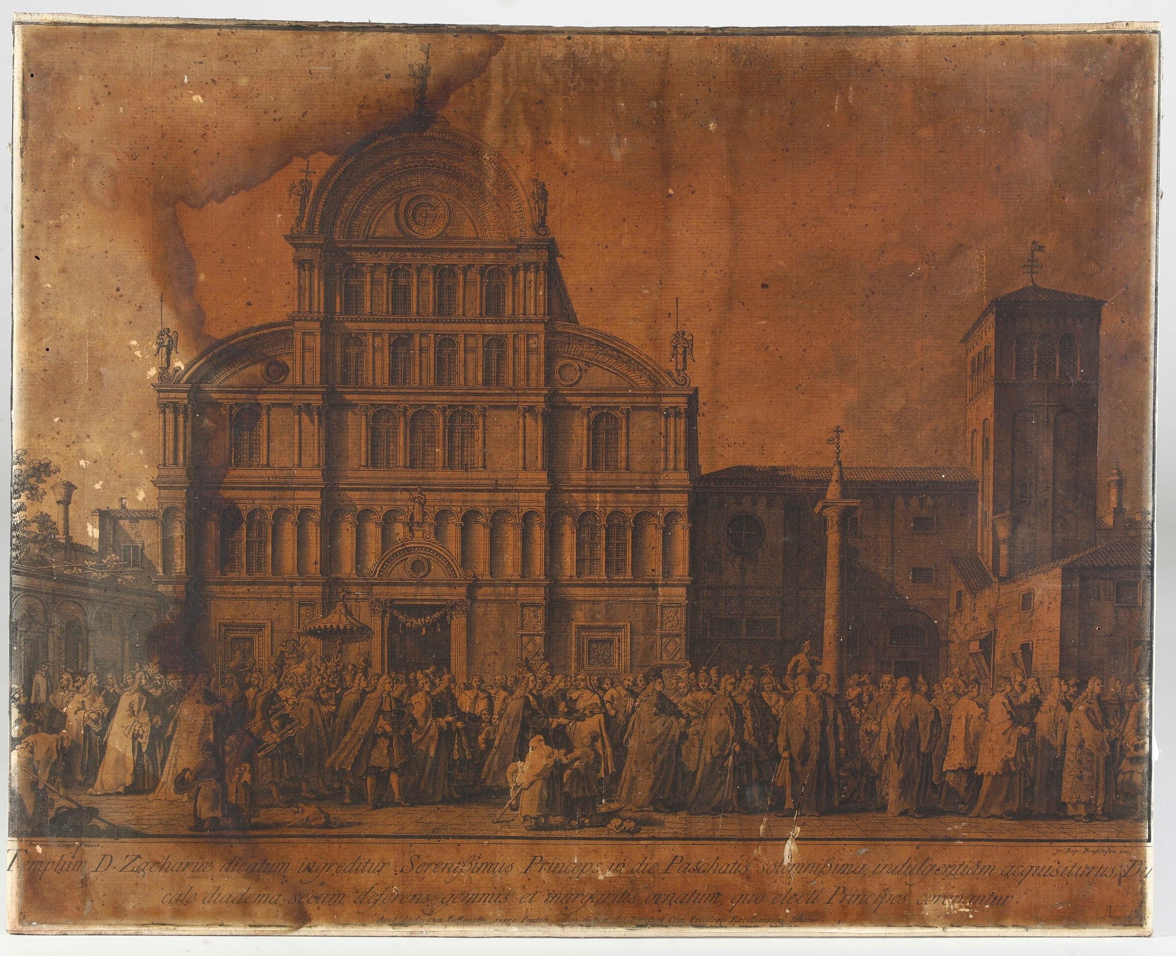 Brustolon Giovanni Battista (1718-1796)da Canal Giovanni Antonio Detto Canaletto (1697-1768) Sole...
